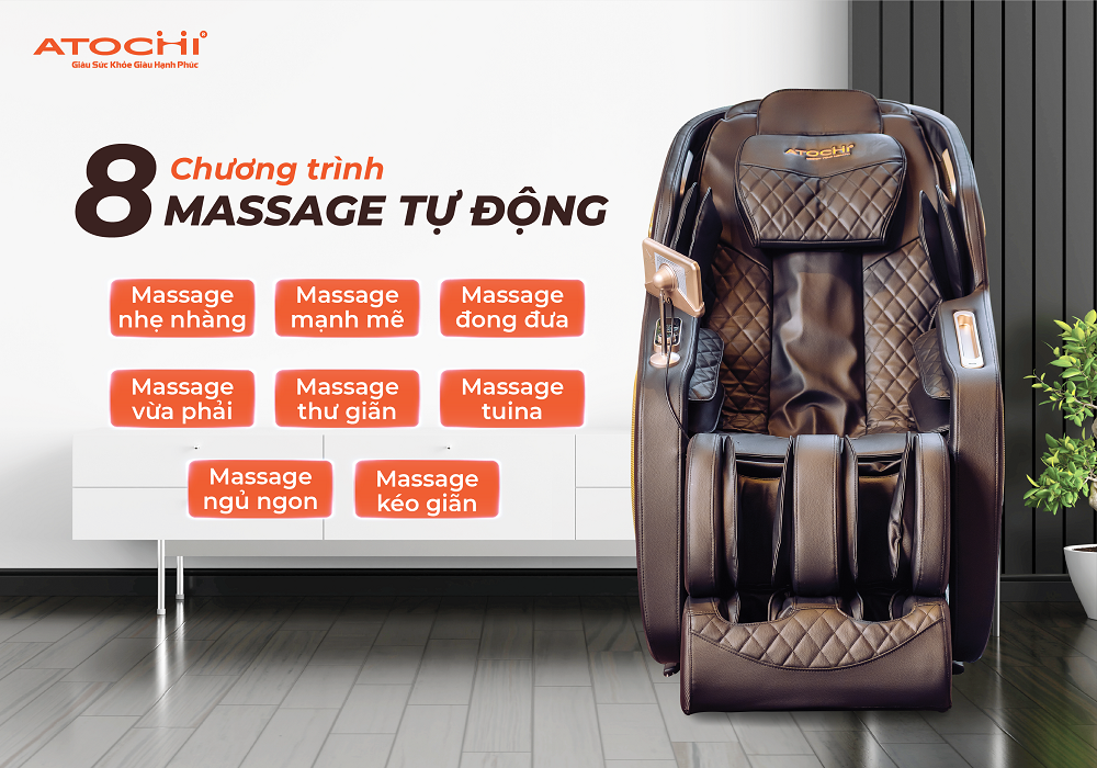 Atochi G-50 Plus với 8 chương trình massage tự động