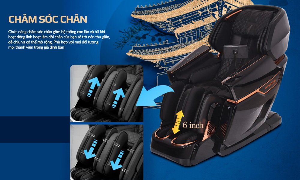 Tính năng massage chân cực đỉnh của Atochi G99
