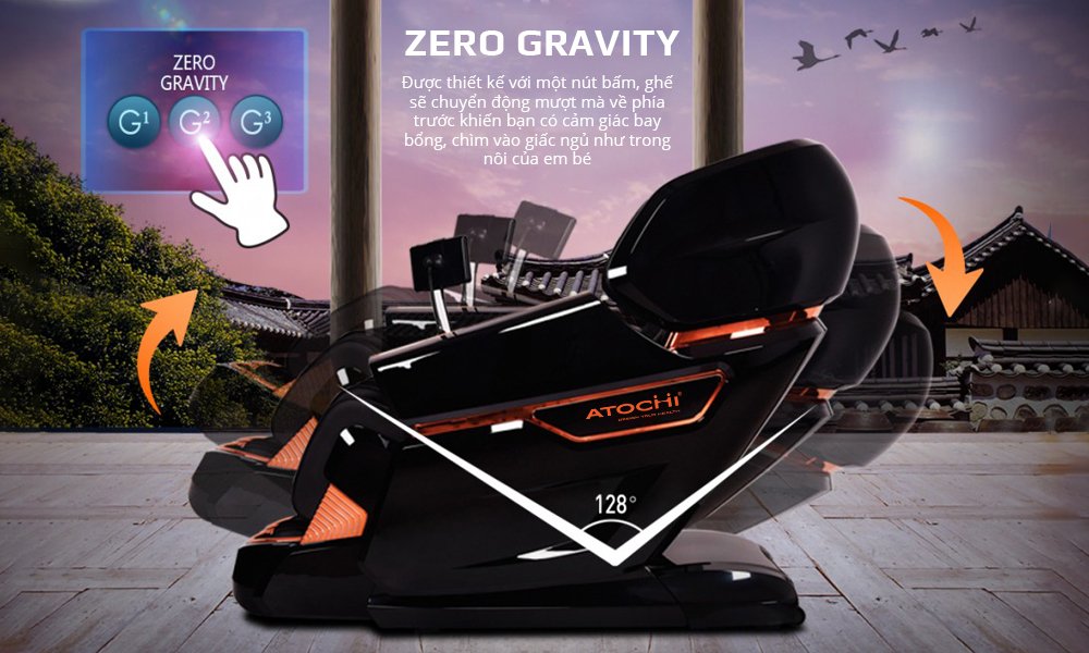 Tính năng massage không trọng lực Zero Gravity Atochi G99 Plus