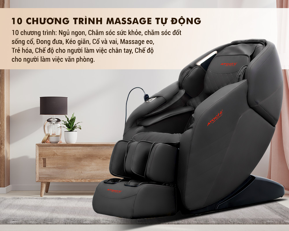 10 chương trình massage tự động được lập trình sẵn của Atochi AT 228