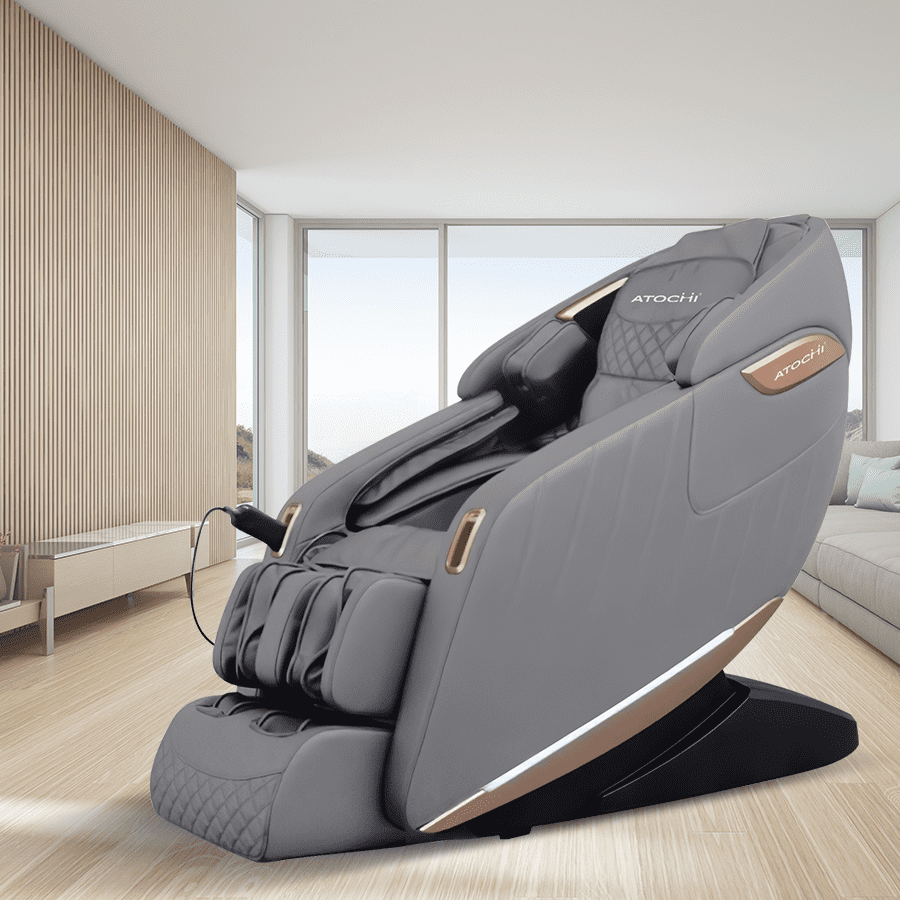 Ghế massage toàn thân Atochi AT-229  Xám Khói tinh tế với điều khiển giọng nói thông minh thư giãn thông minh mang đến cuộc sống tiện nghi tốt cho sức khỏe