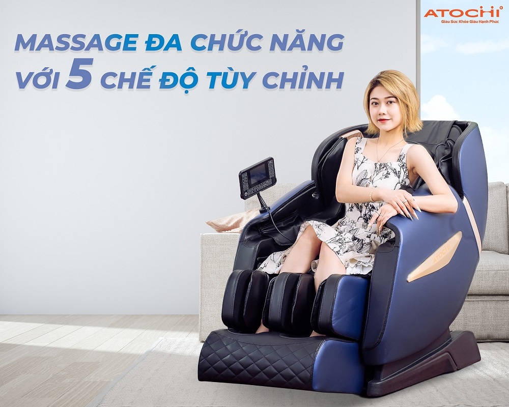 Atochi G46 với 5 chương trình massage tự động tùy chỉnh