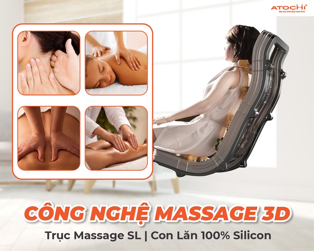 Ghế massage cao cấp Atochi G-81 với công nghệ massage 3D