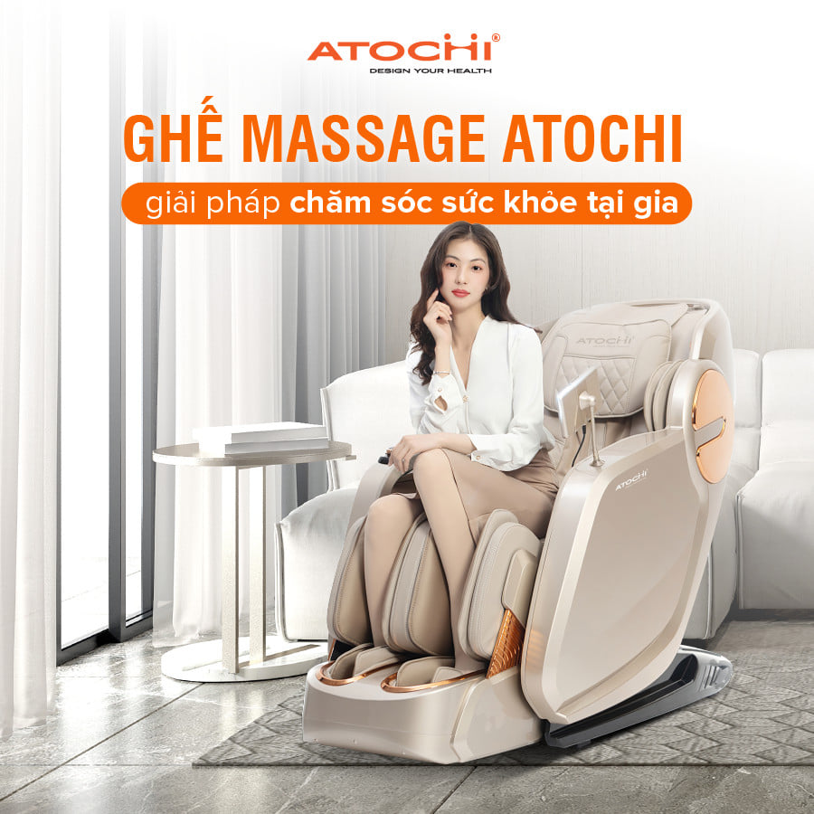 Ghế massage Atochi - đáp ứng nhu cầu chăm sóc sức khỏe tại nhà