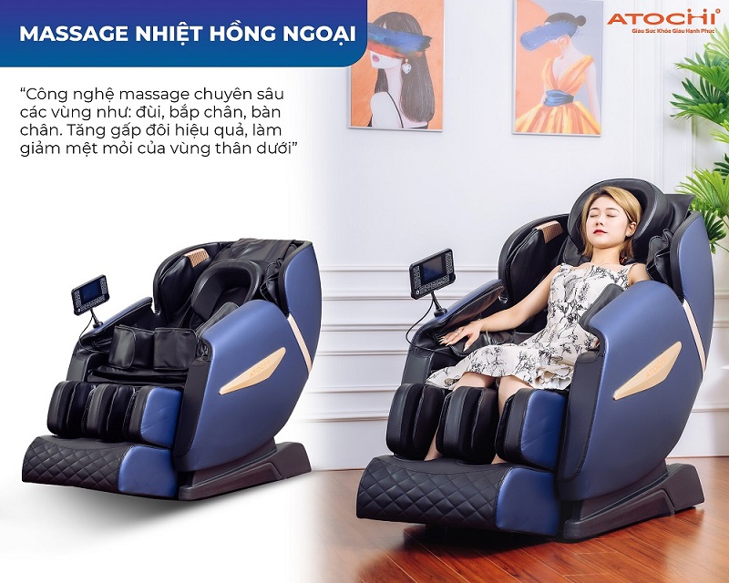 Công nghệ nhiệt hồng ngoại trên ghế massage