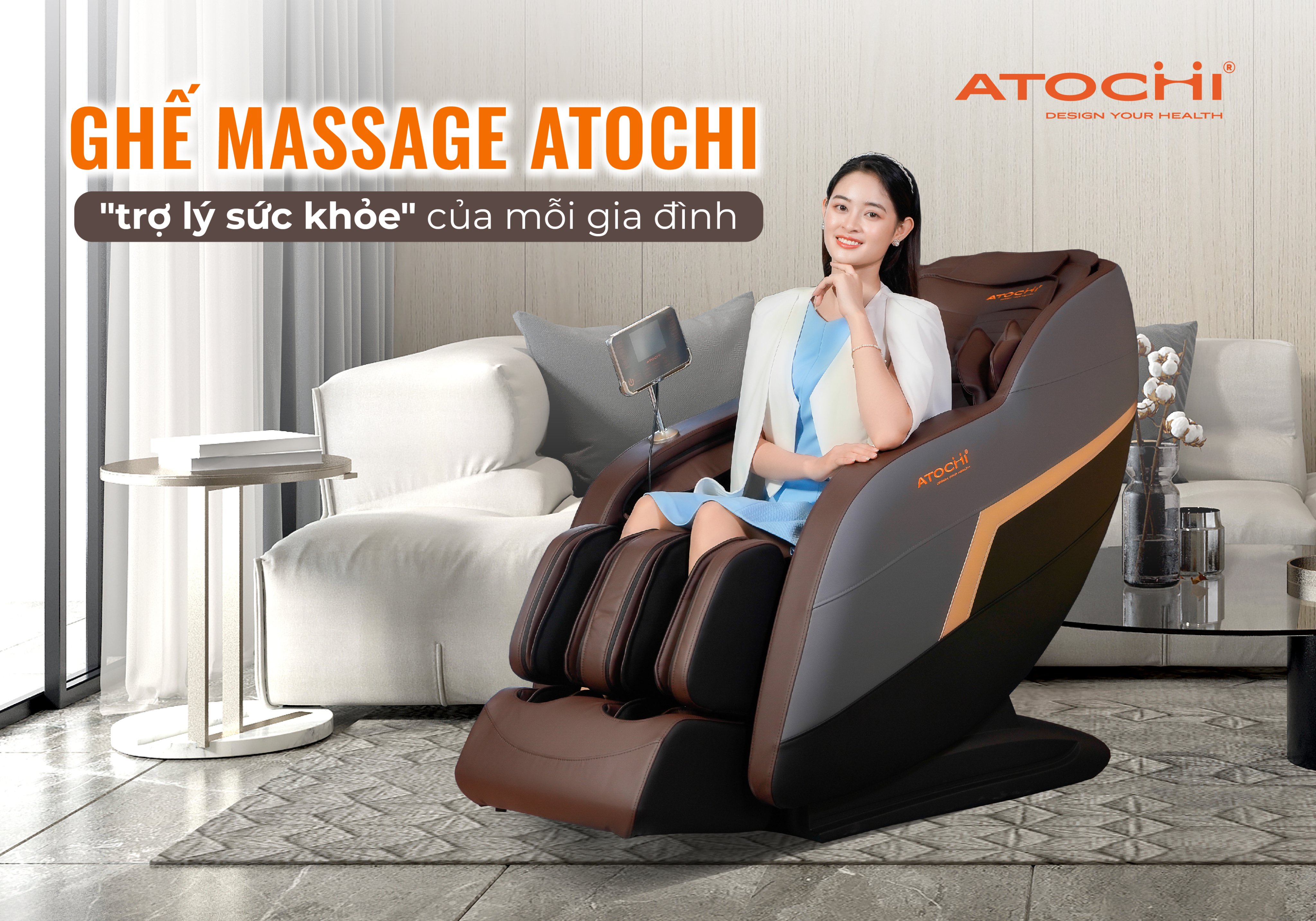 Ghế massage Atochi - trợ lý chăm sóc sức khỏe cho mỗi gia đình 